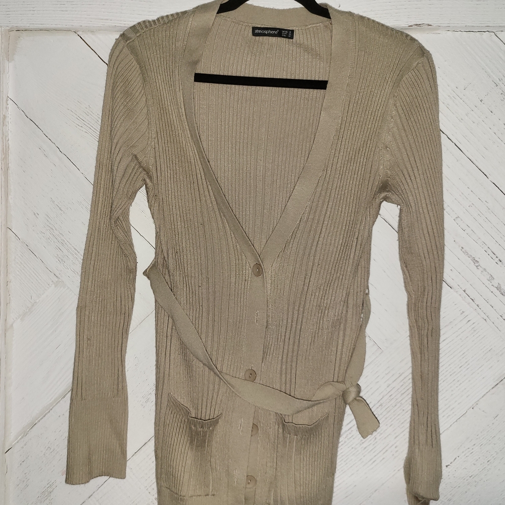 George Beige Button-Up Cardigan